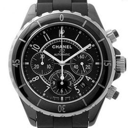 Chanel J12 Automatic Men's Watch Ceramic Case With Rubber Strap Authentic Luxury Timepiece