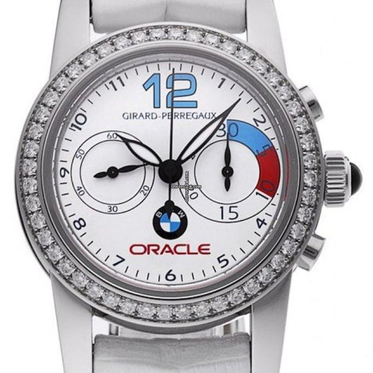 Girard Perregaux Automatic Women's Watch Steel Case With Leather Strap Authentic Luxury Timepiece