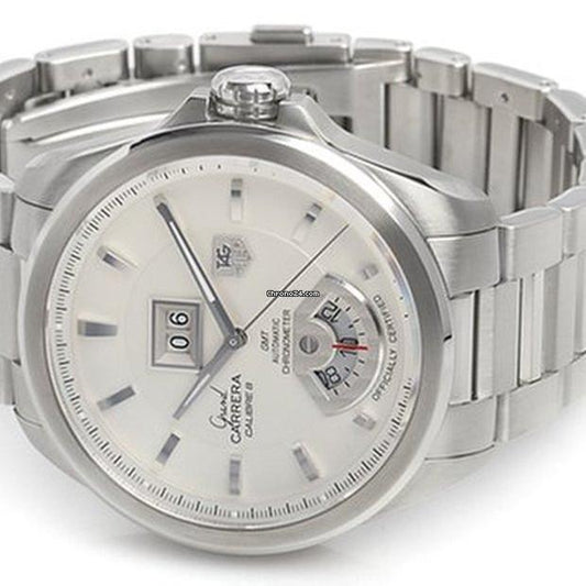 TAG Heuer Grand Carrera Automatic Men's Watch With Steel Case and Strap Authentic Luxury Timepiece
