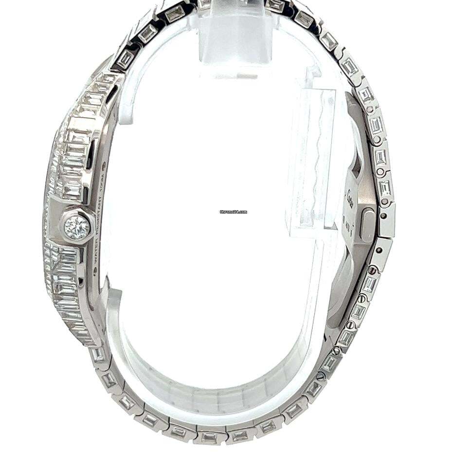 Cartier Santos Manual winding Men's Watch With White Gold Case and Strap Authentic Luxury Timepiece