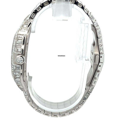 Cartier Santos Manual winding Men's Watch With White Gold Case and Strap Authentic Luxury Timepiece