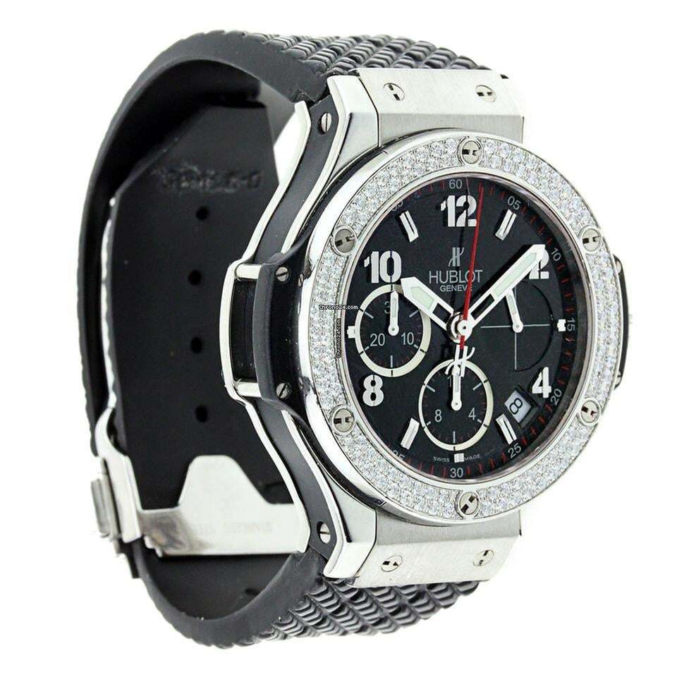 Hublot Big Bang Automatic Men's Watch Steel Case With Rubber Strap Authentic Luxury Timepiece