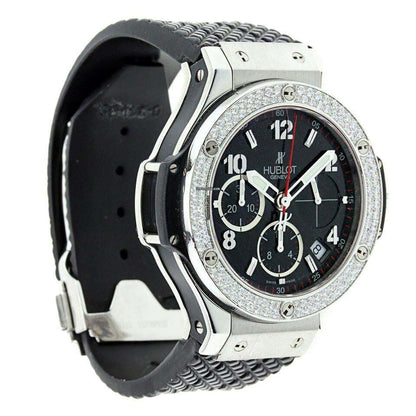 Hublot Big Bang Automatic Men's Watch Steel Case With Rubber Strap Authentic Luxury Timepiece