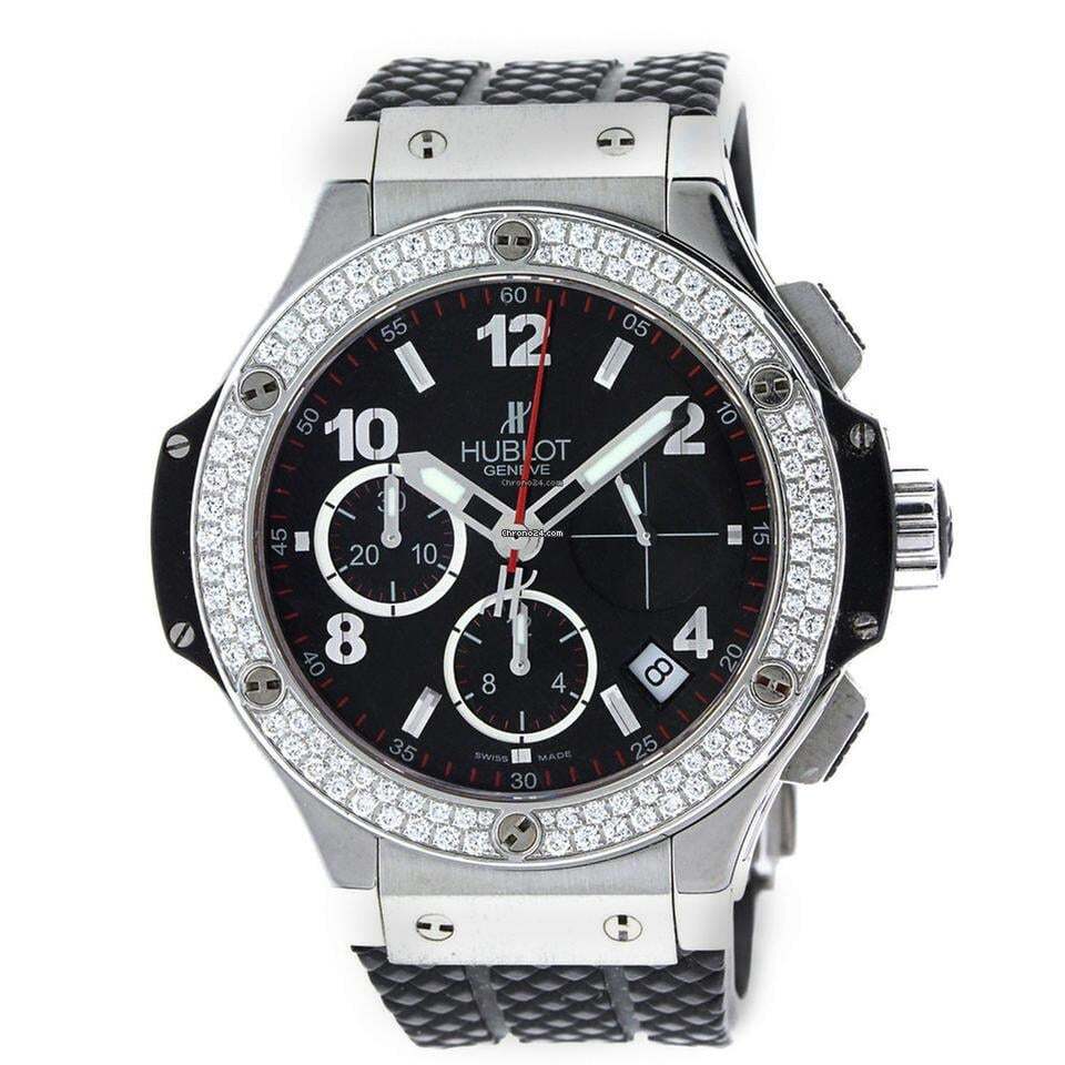Hublot Big Bang Automatic Men's Watch Steel Case With Rubber Strap Authentic Luxury Timepiece
