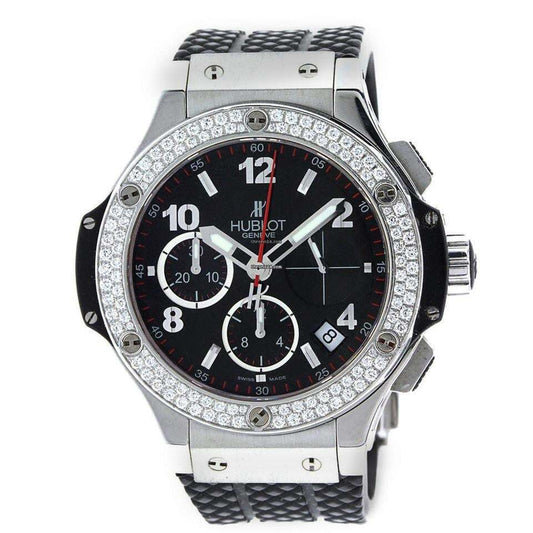 Hublot Big Bang Automatic Men's Watch Steel Case With Rubber Strap Authentic Luxury Timepiece