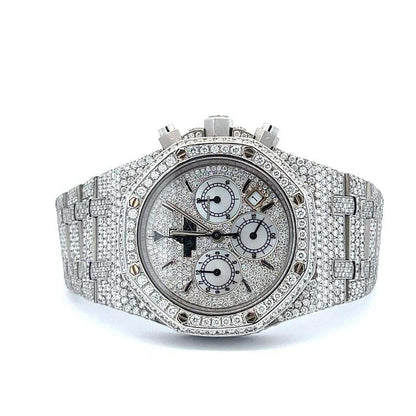 Audemars Piguet Royal Oak Chronograph Automatic Men's Watch With Steel Case and Strap Authentic Luxury Timepiece