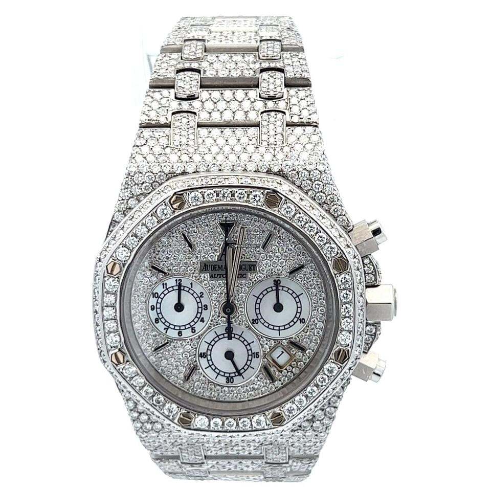 Audemars Piguet Royal Oak Chronograph Automatic Men's Watch With Steel Case and Strap Authentic Luxury Timepiece