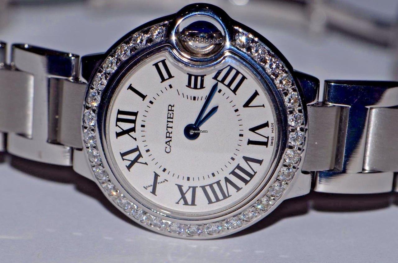Cartier Ballon Bleu Quartz Women's Watch With Steel Case and Strap Authentic Luxury Timepiece