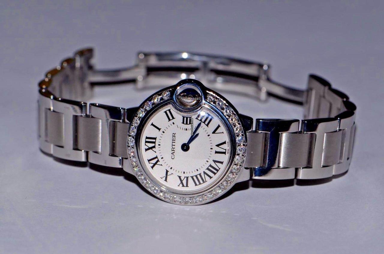 Cartier Ballon Bleu Quartz Women's Watch With Steel Case and Strap Authentic Luxury Timepiece