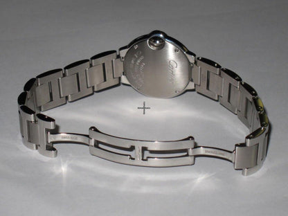 Cartier Ballon Bleu Quartz Women's Watch With Steel Case and Strap Authentic Luxury Timepiece