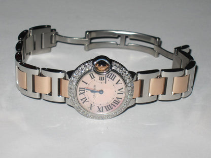 Cartier Ballon Bleu Quartz Women's Watch Gold/Steel Case With Gold/Steel Strap Authentic Luxury Timepiece