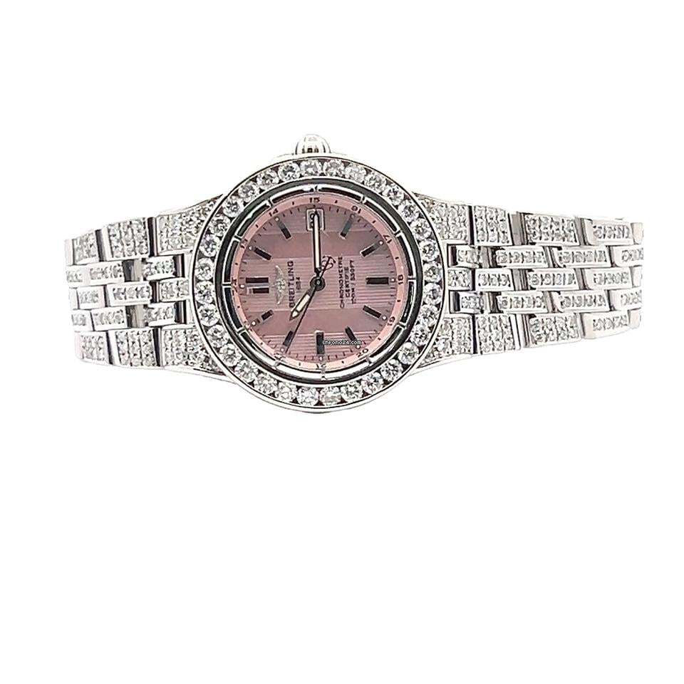 Breitling Quartz Women's Watch With Steel Case and Strap Authentic Luxury Timepiece