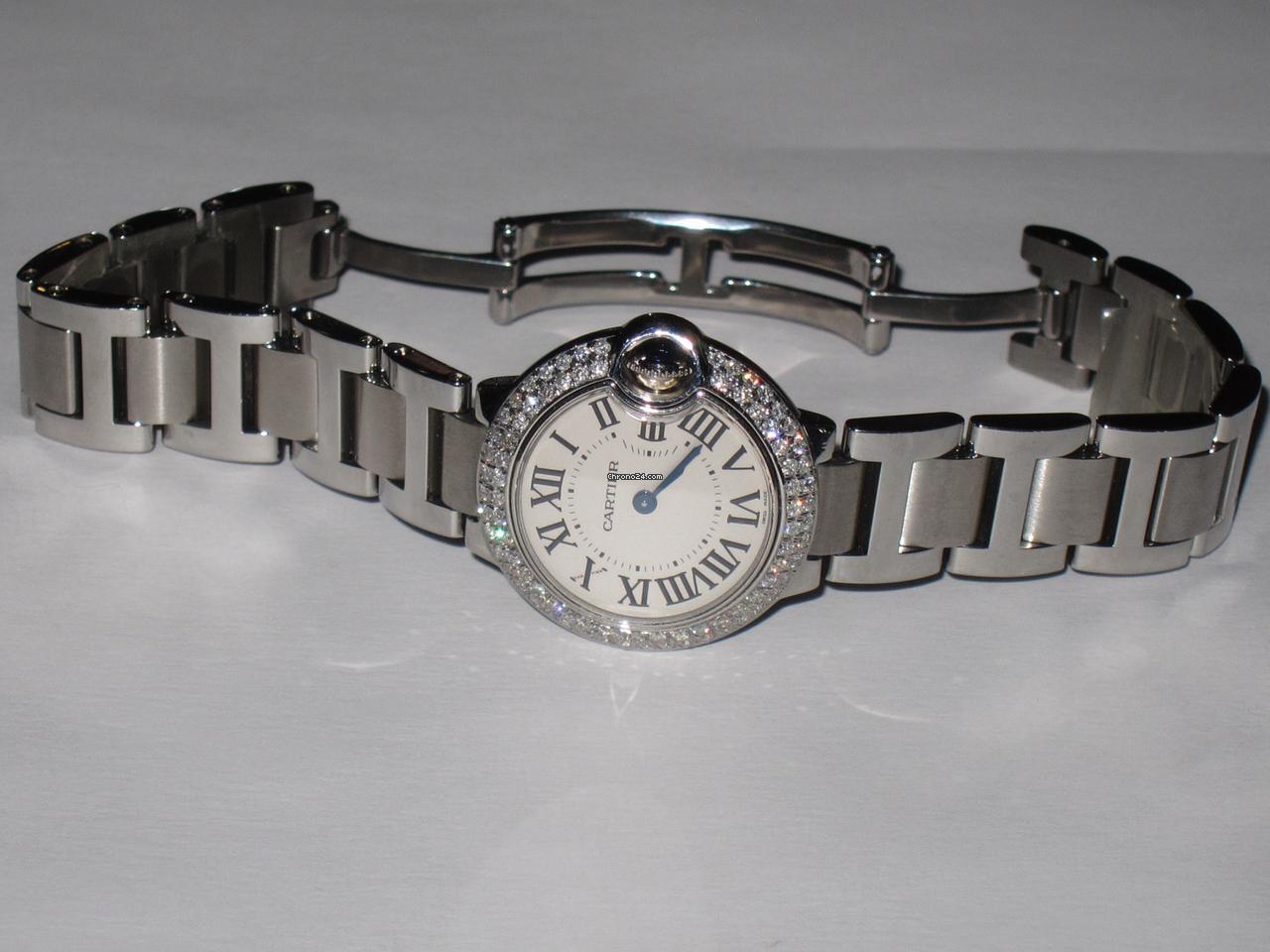 Cartier Ballon Bleu Quartz Women's Watch With Steel Case and Strap Authentic Luxury Timepiece
