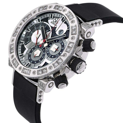 Jacob & Co. Automatic Men's Watch Steel Case With Rubber Strap Authentic Luxury Timepiece