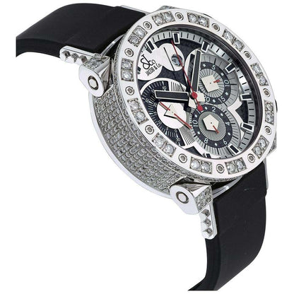 Jacob & Co. Automatic Men's Watch Steel Case With Rubber Strap Authentic Luxury Timepiece