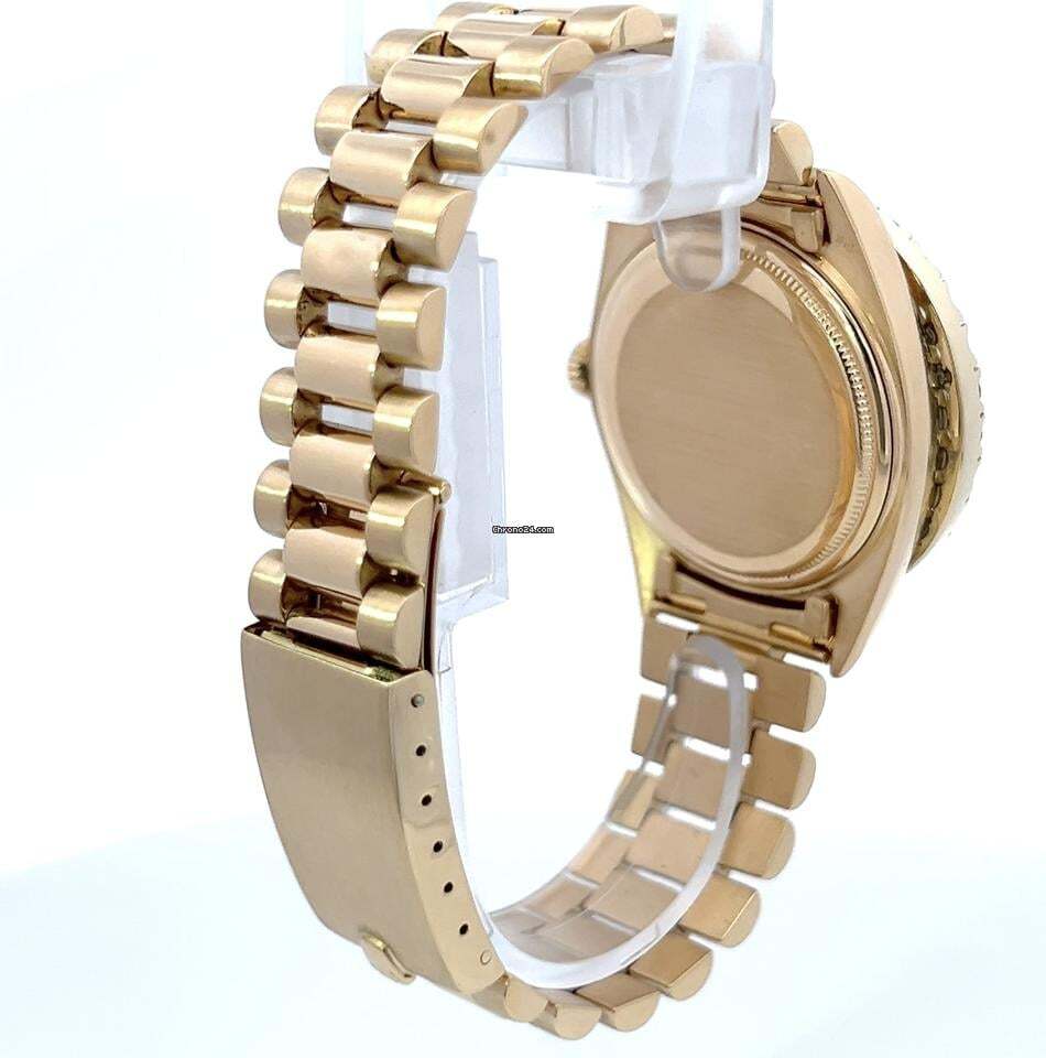 Rolex Day-Date Automatic Men's Watch With Yellow Gold Case and Strap Authentic Luxury Timepiece