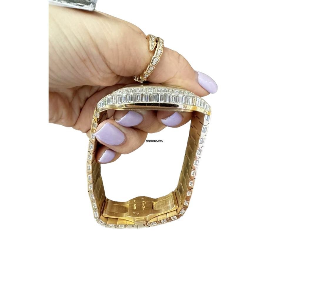 Cartier Santos Manual winding Men's Watch With Rose Gold Case and Strap Authentic Luxury Timepiece