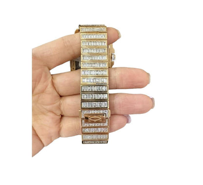 Cartier Santos Manual winding Men's Watch With Rose Gold Case and Strap Authentic Luxury Timepiece