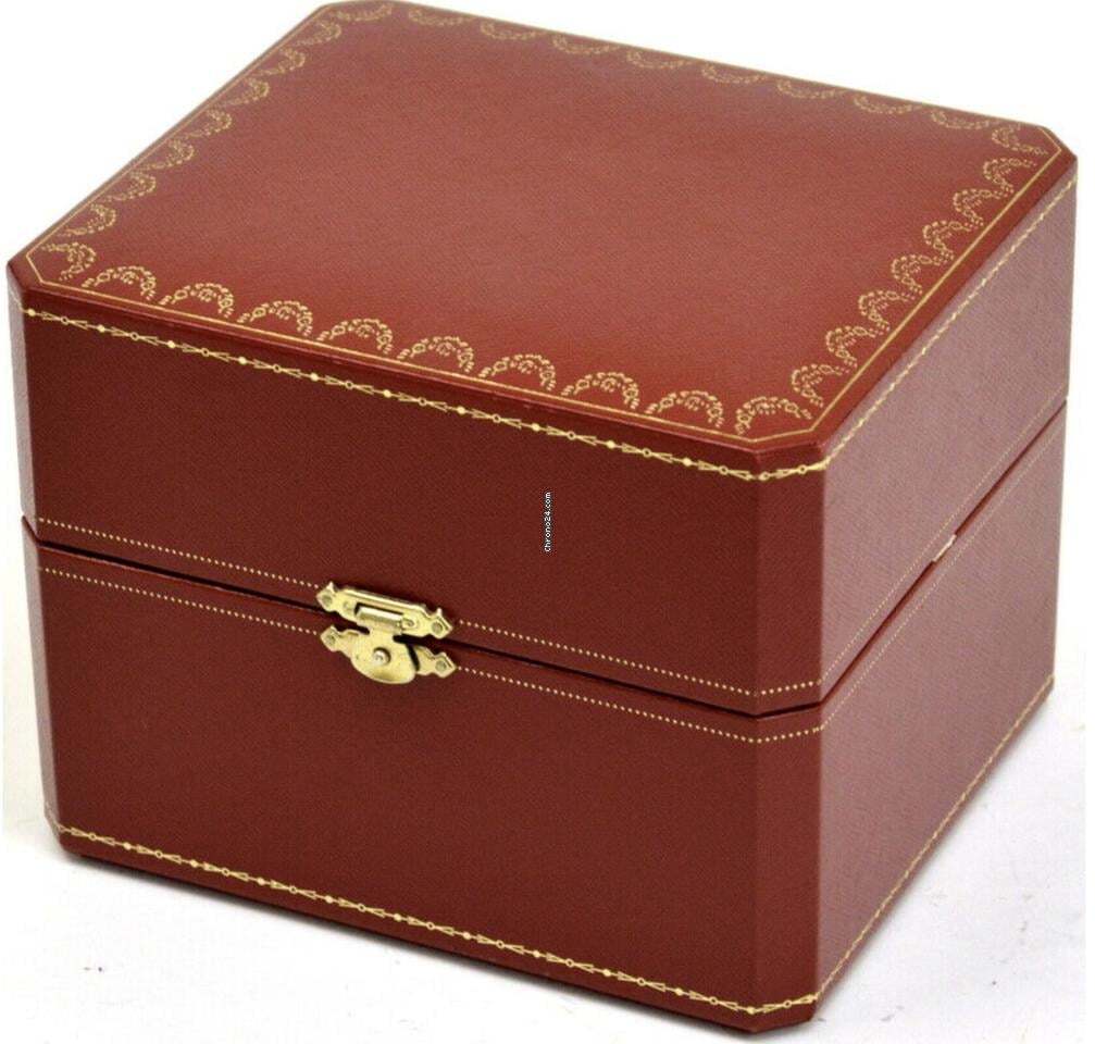 Cartier Santos Manual winding Men's Watch With Rose Gold Case and Strap Authentic Luxury Timepiece