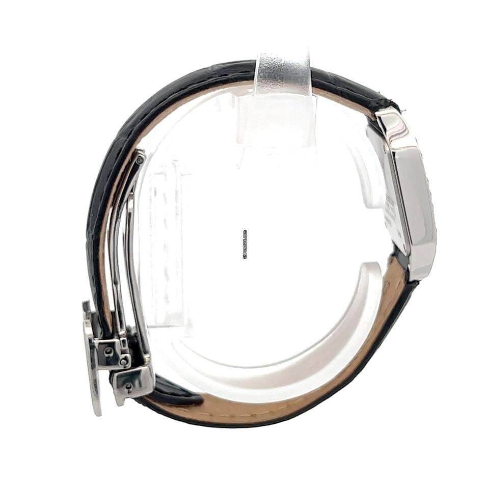 Cartier Santos Demoiselle Quartz Women's Watch Steel Case With Leather Strap Authentic Luxury Timepiece