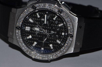 Hublot Big Bang Automatic Men's Watch Steel Case With Rubber Strap Authentic Luxury Timepiece