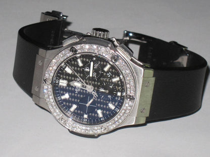 Hublot Big Bang Automatic Men's Watch Steel Case With Rubber Strap Authentic Luxury Timepiece