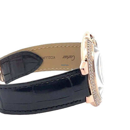 Cartier Ballon Bleu Automatic Men's Watch Rose Gold Case With Leather Strap Authentic Luxury Timepiece