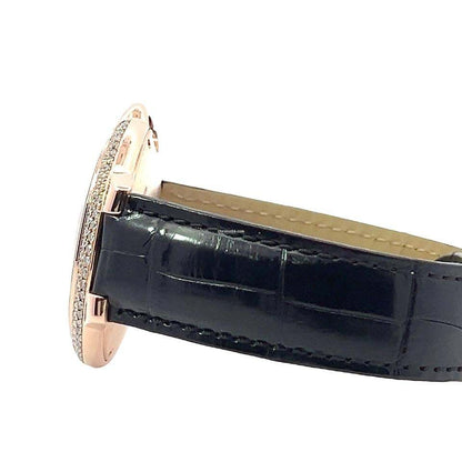 Cartier Ballon Bleu Automatic Men's Watch Rose Gold Case With Leather Strap Authentic Luxury Timepiece