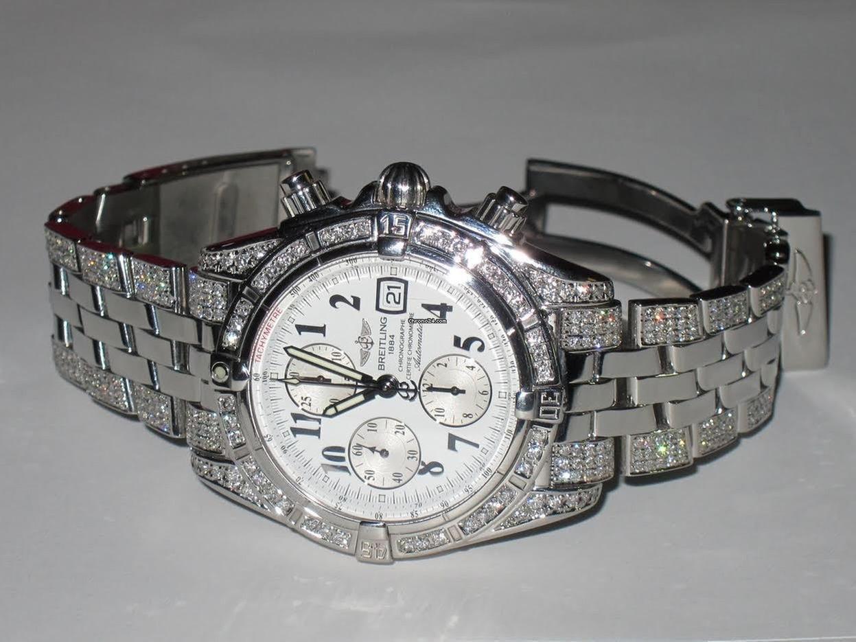 Breitling Chronomat Evolution Automatic Men's Watch With Steel Case and Strap Authentic Luxury Timepiece