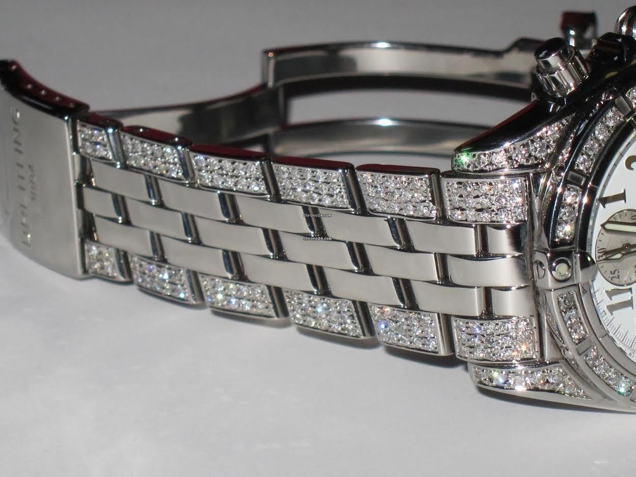 Breitling Chronomat Evolution Automatic Men's Watch With Steel Case and Strap Authentic Luxury Timepiece