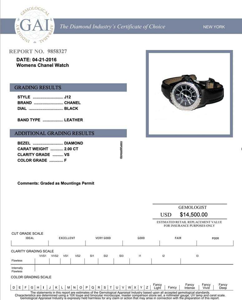 Chanel J12 Quartz Women's Watch Ceramic Case With Leather Strap Authentic Luxury Timepiece