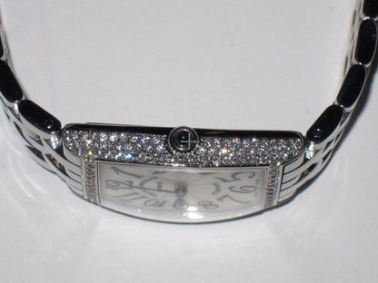 Franck Muller Cintrée Curvex Quartz Women's Watch With Steel Case and Strap Authentic Luxury Timepiece