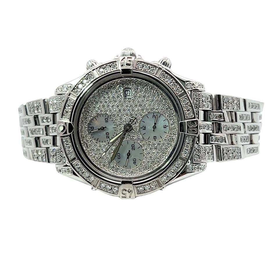 Breitling Windrider Automatic Men's Watch With Steel Case and Strap Authentic Luxury Timepiece