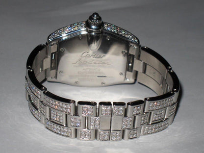 Cartier Roadster Automatic Men's Watch With Steel Case and Strap Authentic Luxury Timepiece