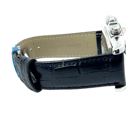 Breitling Chronomat Evolution Automatic Men's Watch Steel Case With Leather Strap Authentic Luxury Timepiece