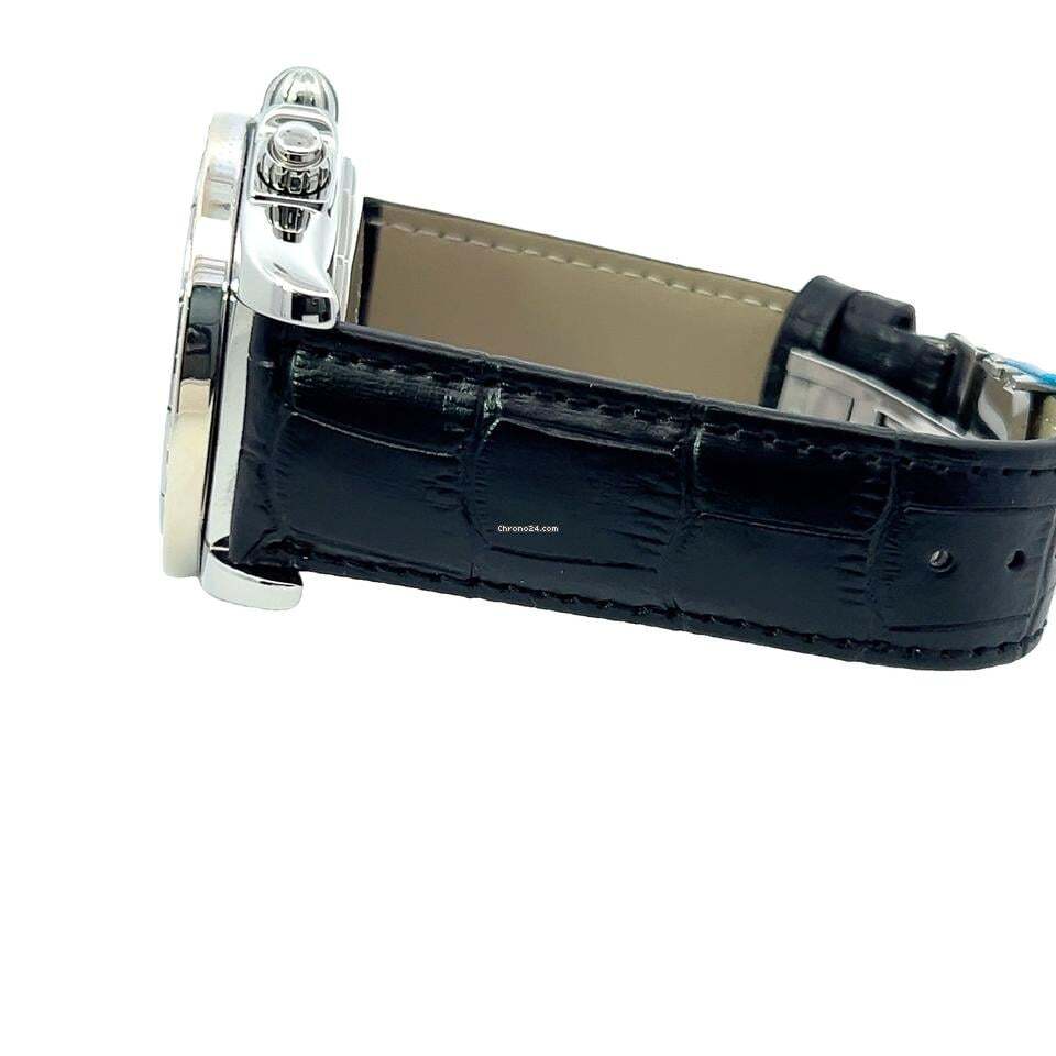 Breitling Chronomat Evolution Automatic Men's Watch Steel Case With Leather Strap Authentic Luxury Timepiece