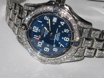 Breitling Superocean Automatic Men's Watch With Steel Case and Strap Authentic Luxury Timepiece