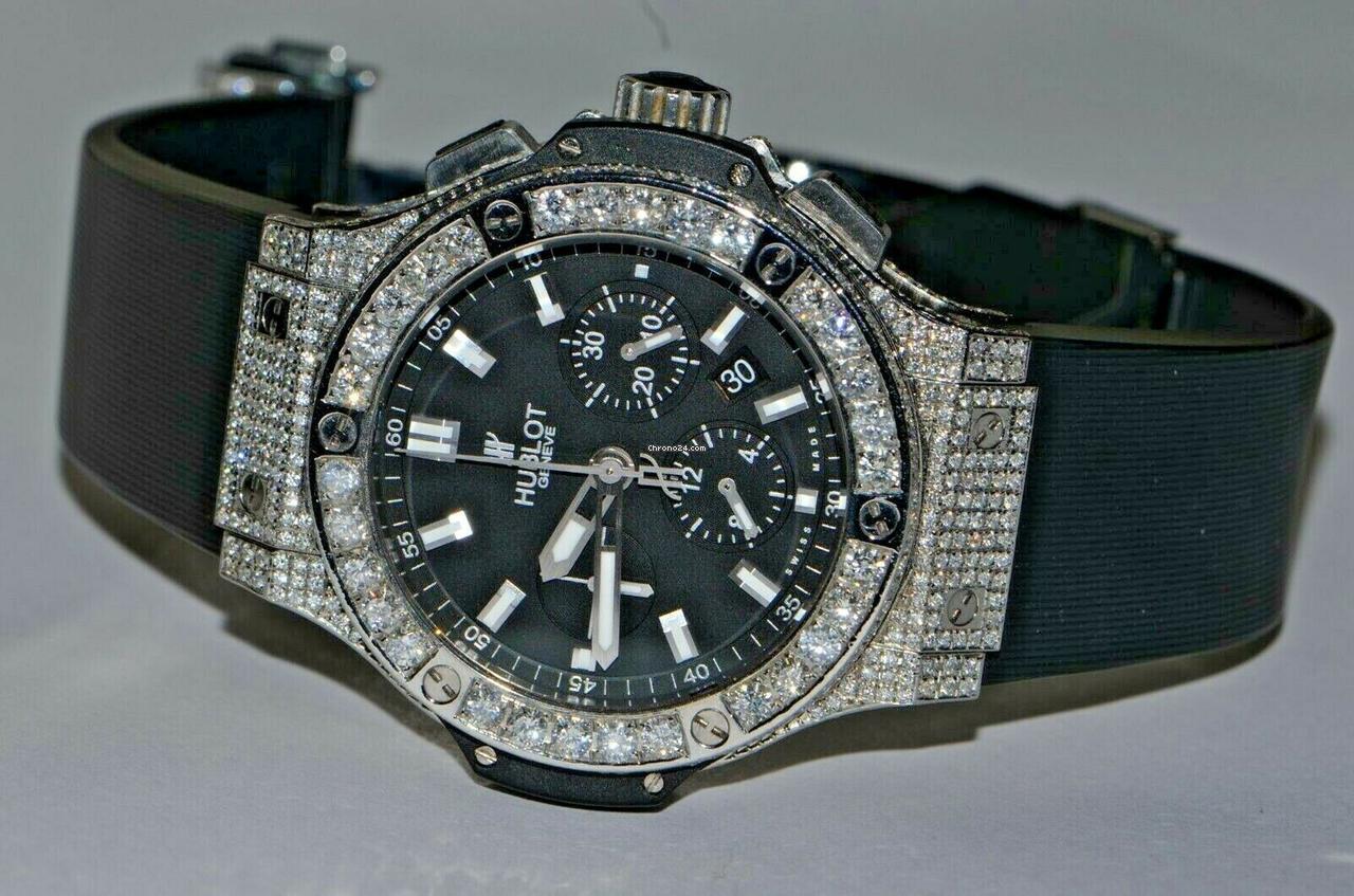 Hublot Big Bang Automatic Men's Watch Steel Case With Leather Strap Authentic Luxury Timepiece