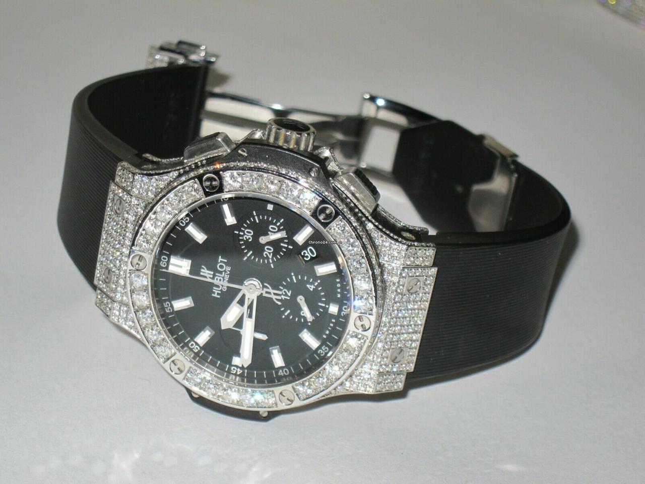 Hublot Big Bang Automatic Men's Watch Steel Case With Leather Strap Authentic Luxury Timepiece