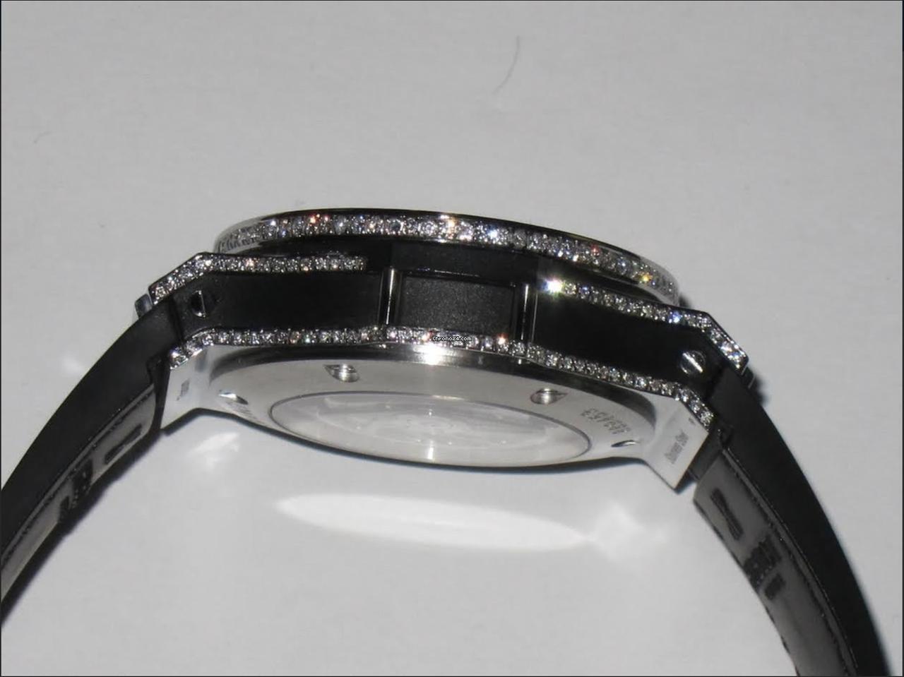 Hublot Big Bang Automatic Men's Watch Steel Case With Leather Strap Authentic Luxury Timepiece