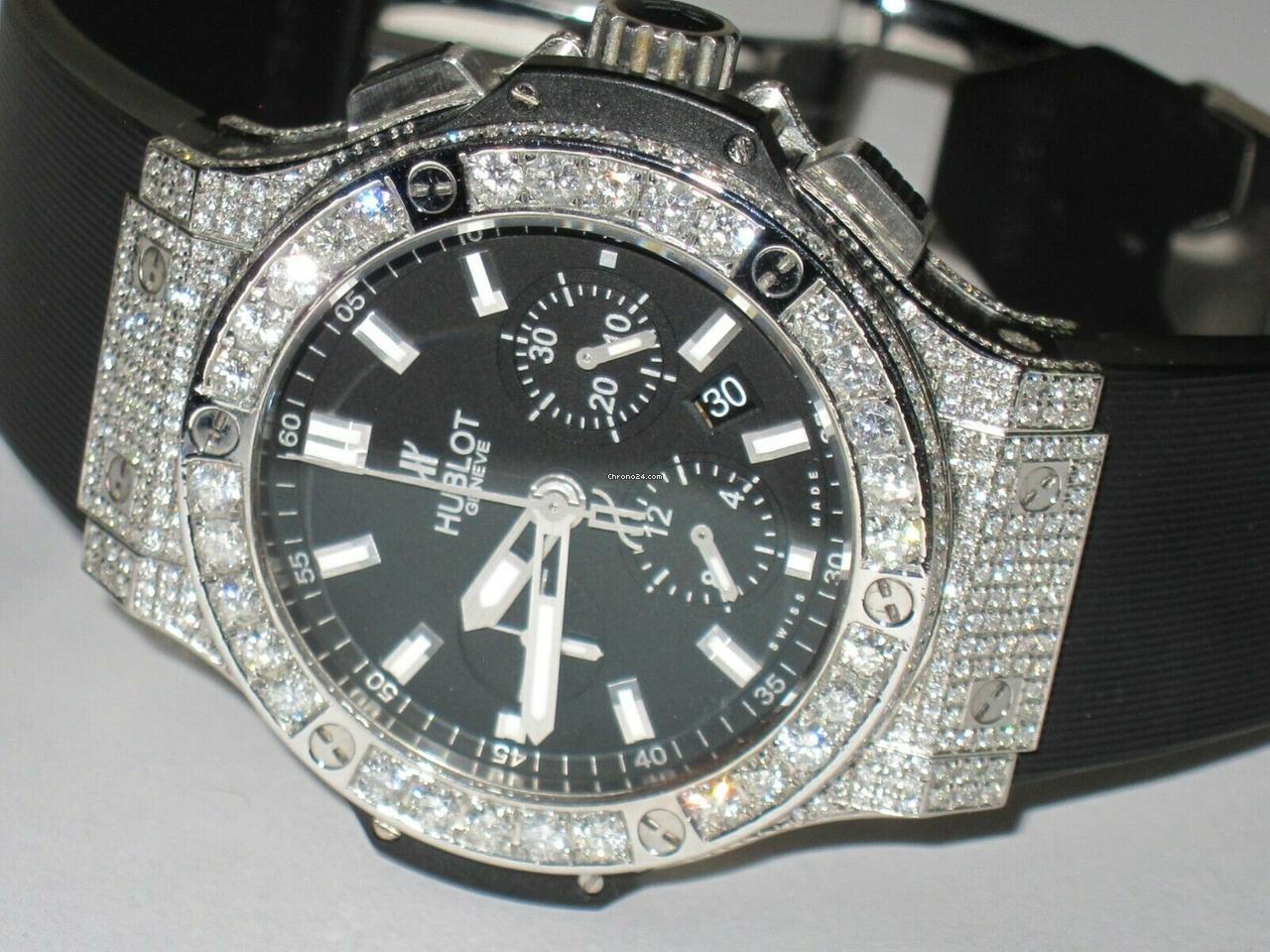 Hublot Big Bang Automatic Men's Watch Steel Case With Leather Strap Authentic Luxury Timepiece