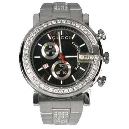 Gucci G-Chrono Quartz Unisex Watch With Steel Case and Strap Authentic Luxury Timepiece