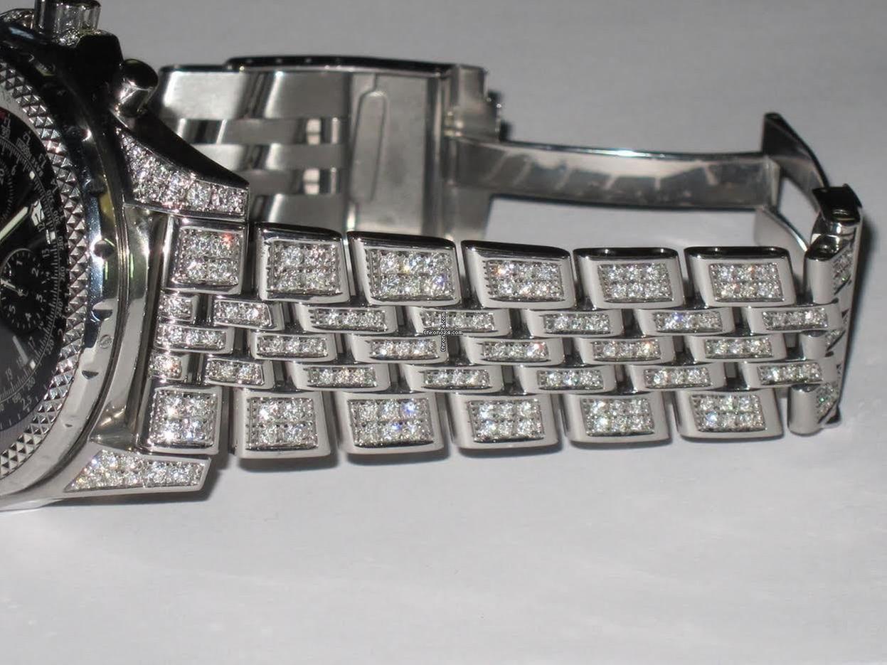 Breitling Bentley Motors Automatic Men's Watch With Steel Case and Strap Authentic Luxury Timepiece