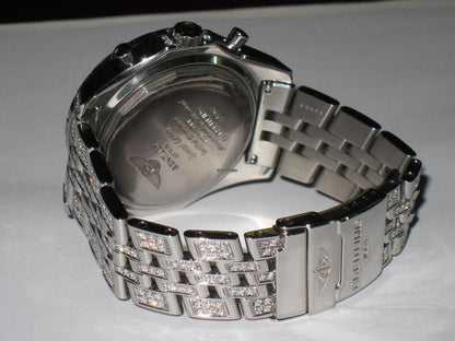 Breitling Bentley Motors Automatic Men's Watch With Steel Case and Strap Authentic Luxury Timepiece