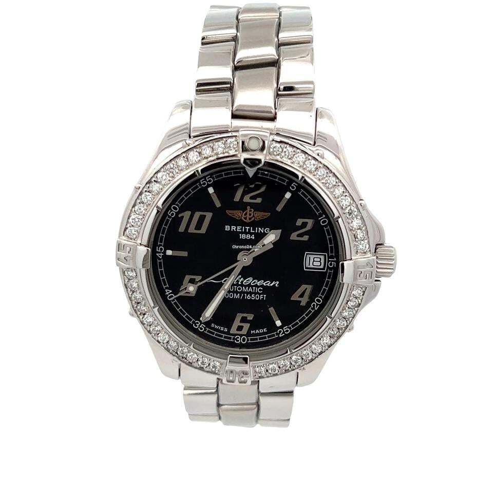 Breitling Colt Quartz Men's Watch With Steel Case and Strap Authentic Luxury Timepiece