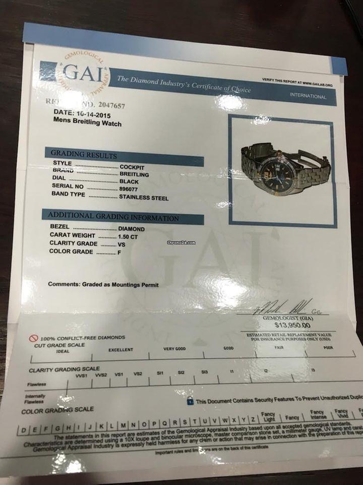 Breitling Chronomat Automatic Men's Watch Gold/With Steel Case and Strap Authentic Luxury Timepiece