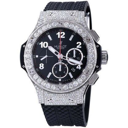 Hublot Big Bang Automatic Men's Watch Steel Case With Rubber Strap Authentic Luxury Timepiece