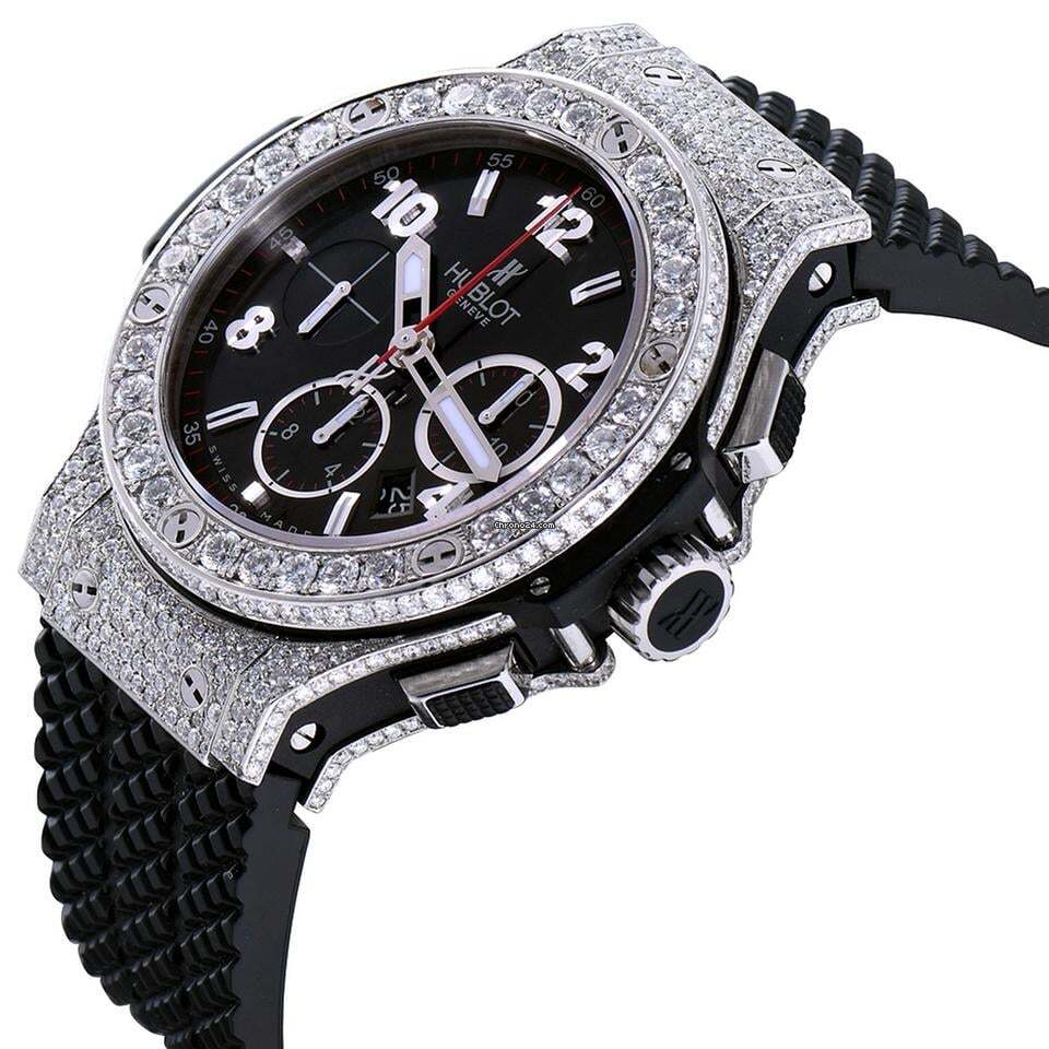 Hublot Big Bang Automatic Men's Watch Steel Case With Rubber Strap Authentic Luxury Timepiece