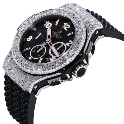 Hublot Big Bang Automatic Men's Watch Steel Case With Rubber Strap Authentic Luxury Timepiece