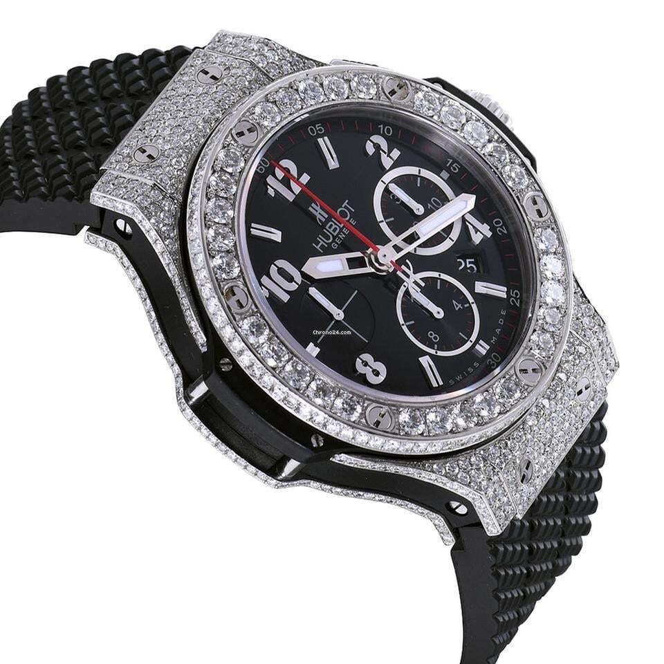 Hublot Big Bang Automatic Men's Watch Steel Case With Rubber Strap Authentic Luxury Timepiece